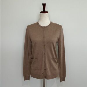 St John Lightweight Wool Silk Blend Button Cardigan Size Small EUC